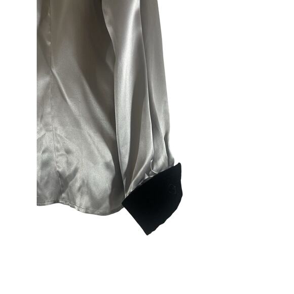 New York City 100% Silk Blouse/Shirt Long Sleeves Button Down Collared =F - Picture 6 of 8